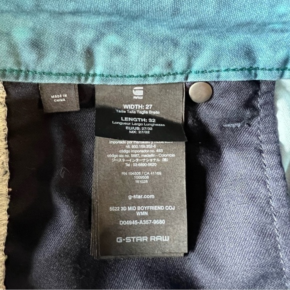G STAR Raw Blue Mid Boyfriend, Size 27 - Picture 14 of 15